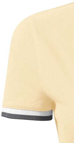 Damen Poloshirt mit Stehkragen - Kurzärmelig mit kontrastierenden Streifen