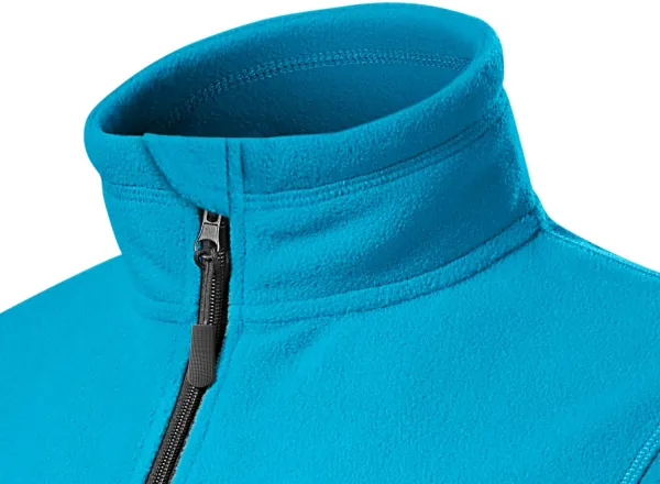 Damen Fleece-Kontrastjacke - Hochgestellter Kragen zum Schutz vor Kälte im Nacken