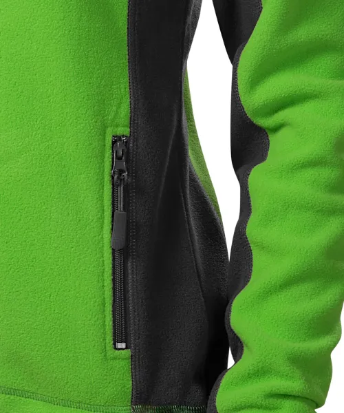 Damen Fleece-Kontrastjacke - Praktische Taschen mit Reißverschluss