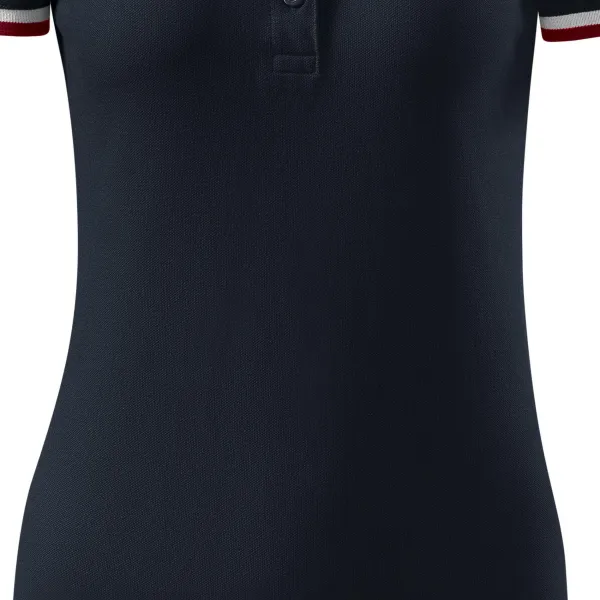 Damen Poloshirt mit Stehkragen - Sanft zulaufender Schnitt