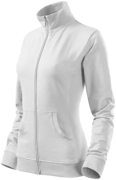 Damen Sweatshirt ohne Kapuze - Damen-Sweatshirt mit Reißverschluss, ohne Kapuze