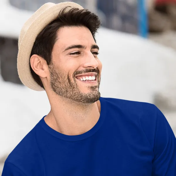 Langärmliges T-Shirt für Männer - Klassischer Rundhalsausschnitt