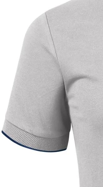 Herren-Poloshirt mit Bomberkragen - Kurzärmelig mit Kontraststreifen