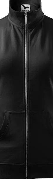 Damen Sweatshirt ohne Kapuze - Metallreißverschluss