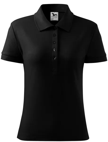 Damen einfaches Poloshirt - Damen-Poloshirt aus leichter Baumwolle