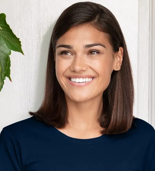 Damen-T-Shirt aus strukturierter Bio-Baumwolle - Klassischer Rundhalsausschnitt