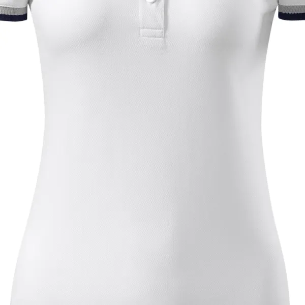 Damen Poloshirt mit Stehkragen - Sanft zulaufender Schnitt