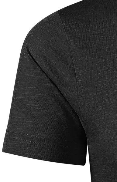 Herren-T-Shirt aus strukturierter Bio-Baumwolle - Klassische kurze Ärmel