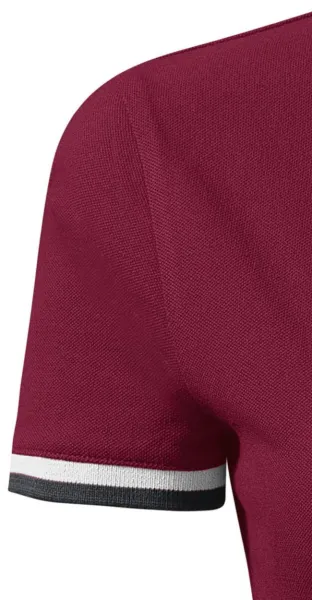 Damen Poloshirt mit Stehkragen - Kurzärmelig mit kontrastierenden Streifen