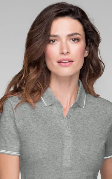 Damen Poloshirt mit kurzen Ärmeln - 5-Knopf-Verschluss