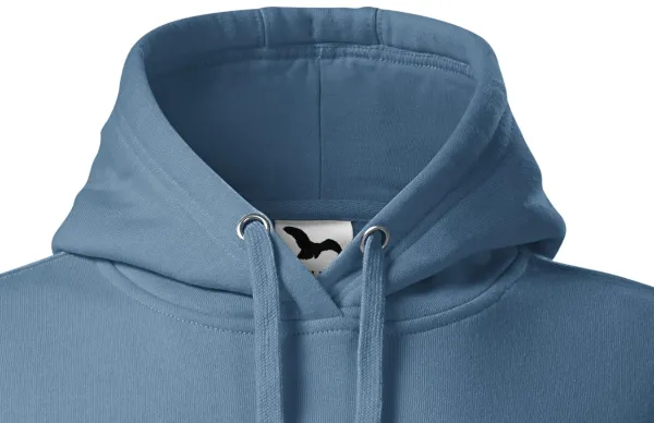 Damen Sweatshirt mit Kapuze ohne Reißverschluss - Kapuze mit Kordelzügen