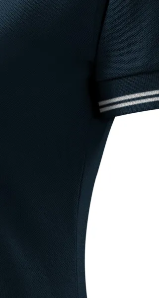 Kontrast-Poloshirt für Damen - Schnitt mit Seitennähten