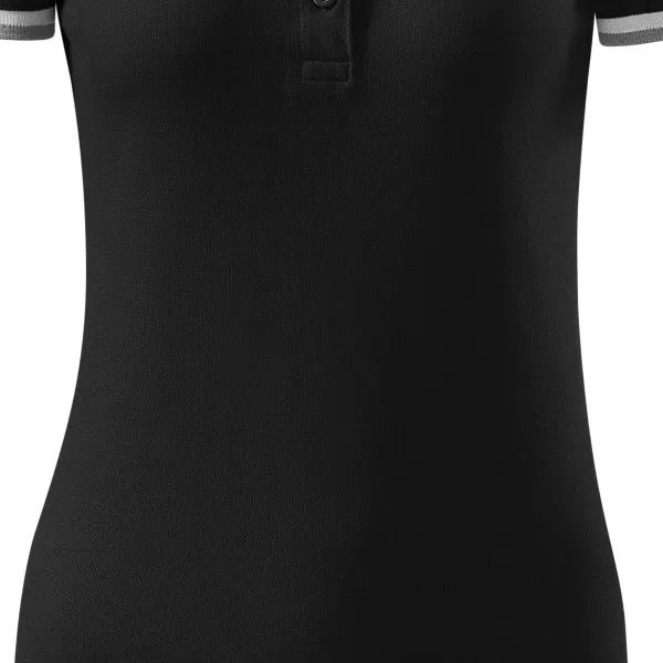 Damen Poloshirt mit Stehkragen - Sanft zulaufender Schnitt