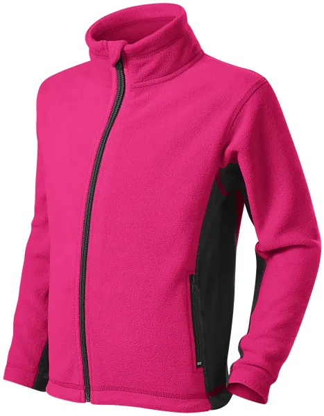 Fleece-Kontrastjacke für Kinder - Kinder Fleecejacke mit Kontrastelementen