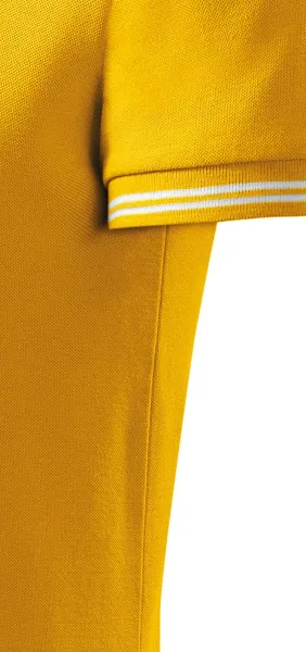 Kontrastiertes Poloshirt für Herren - Schnitt mit Seitennähten