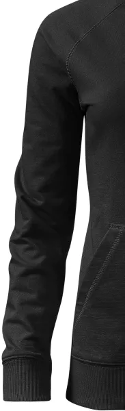 Kontrastfarbenes Damen-Sweatshirt mit Kapuze - Klassische lange Ärmel