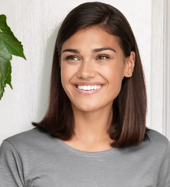 Damen-T-Shirt aus strukturierter Bio-Baumwolle - Klassischer Rundhalsausschnitt