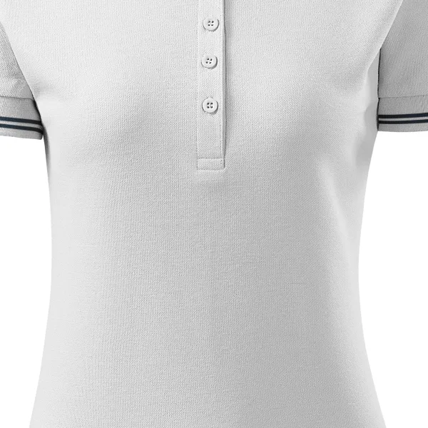 Kontrast-Poloshirt für Damen - Sanft verjüngter Schnitt