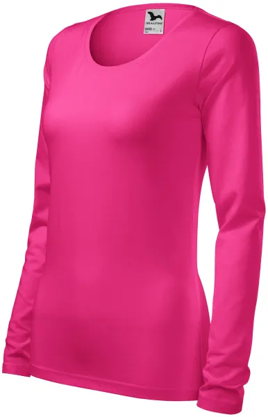 Eng anliegendes Damen-T-Shirt mit langen Ärmeln - Bequemes Damen-T-Shirt aus Baumwolle