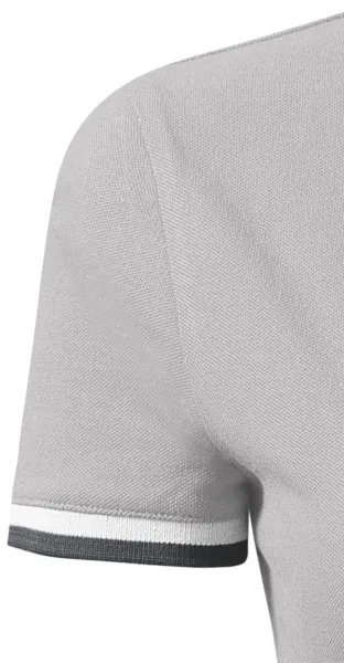 Damen Poloshirt mit Stehkragen - Kurzärmelig mit kontrastierenden Streifen