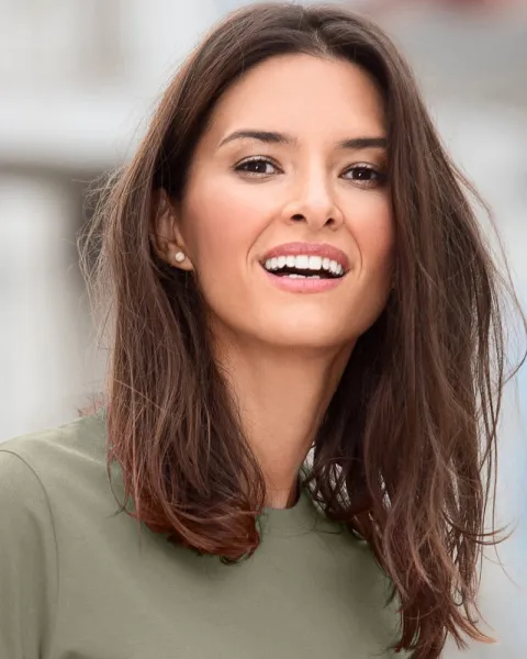 Damen einfaches T-Shirt - Klassischer Rundhalsausschnitt