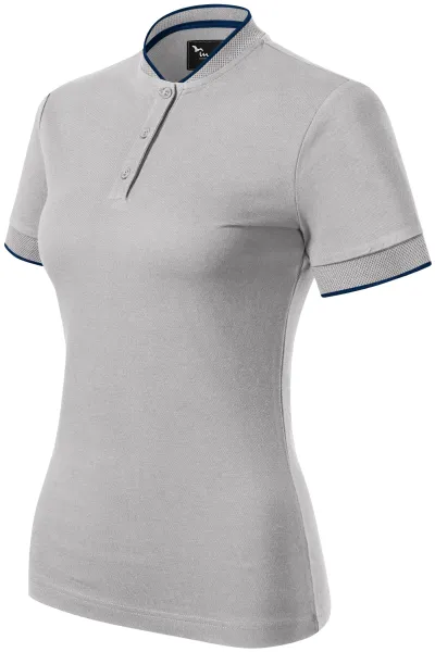 Damen-Poloshirt mit Bomberkragen - Damen-Poloshirt aus Baumwolle mit Bomberkragen