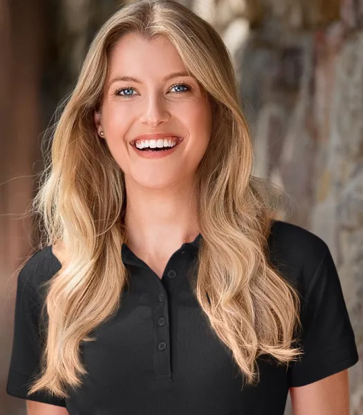 Damen elegantes Poloshirt - 5-Knopf-Verschluss