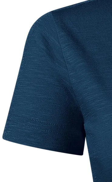Damen-T-Shirt aus strukturierter Bio-Baumwolle - Klassische kurze Ärmel