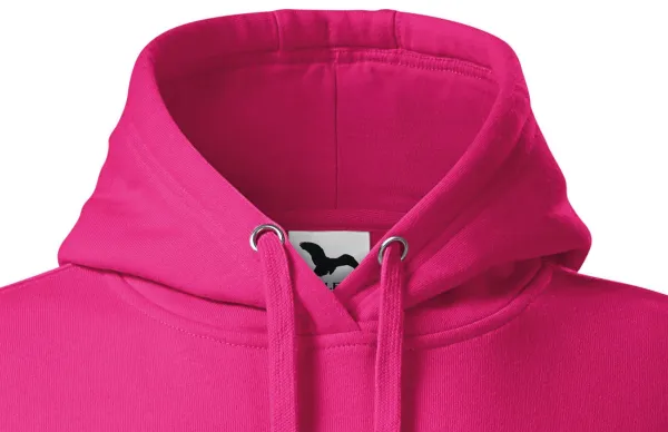 Damen Sweatshirt mit Kapuze ohne Reißverschluss - Kapuze mit Kordelzügen