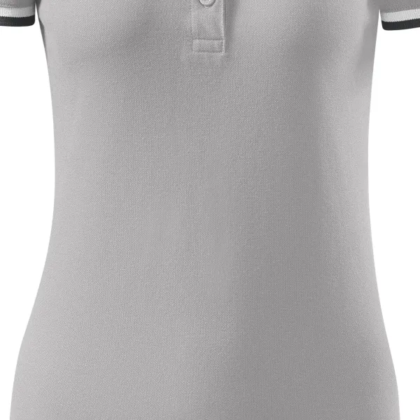 Damen Poloshirt mit Stehkragen - Sanft zulaufender Schnitt