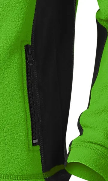 Fleece-Kontrastjacke für Kinder - Praktische Taschen mit Reißverschluss