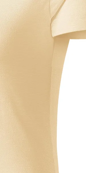 Damen-T-Shirt aus strukturierter Bio-Baumwolle - Schnitt mit Seitennähten