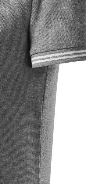 Kontrastiertes Poloshirt für Herren - Schnitt mit Seitennähten