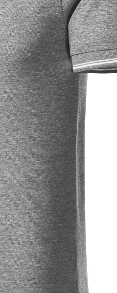 Kontrastiertes Poloshirt für Herren - Schnitt mit Seitennähten