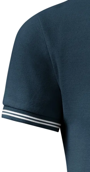 Kontrastiertes Poloshirt für Herren - Klassische kurze Ärmel