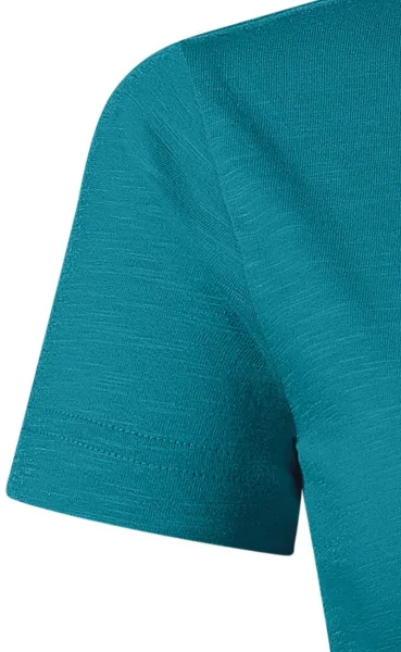 Damen-T-Shirt aus strukturierter Bio-Baumwolle - Klassische kurze Ärmel