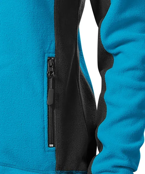 Damen Fleece-Kontrastjacke - Praktische Taschen mit Reißverschluss