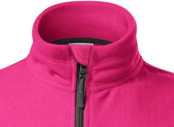 Damen Fleece-Kontrastjacke - Reißverschluss bis zum Kinn