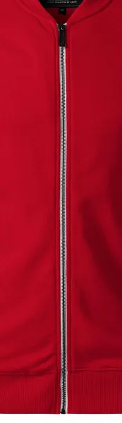 Herren Sweatshirt mit versteckten Taschen - Weißer Metallreißverschluss