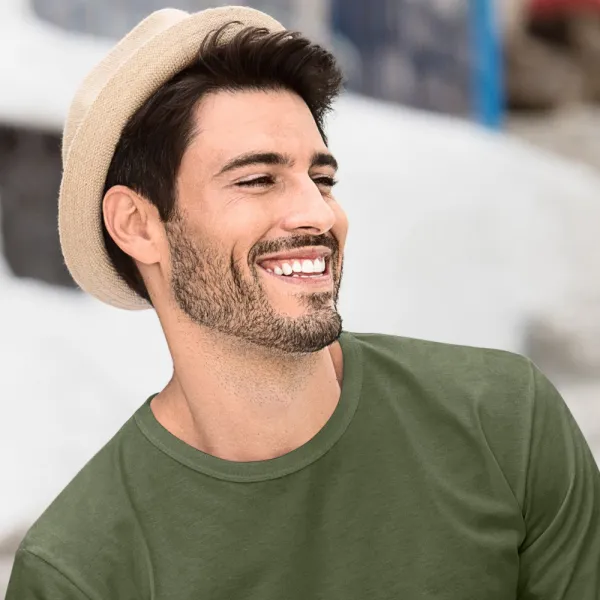 Langärmliges T-Shirt für Männer - Klassischer Rundhalsausschnitt