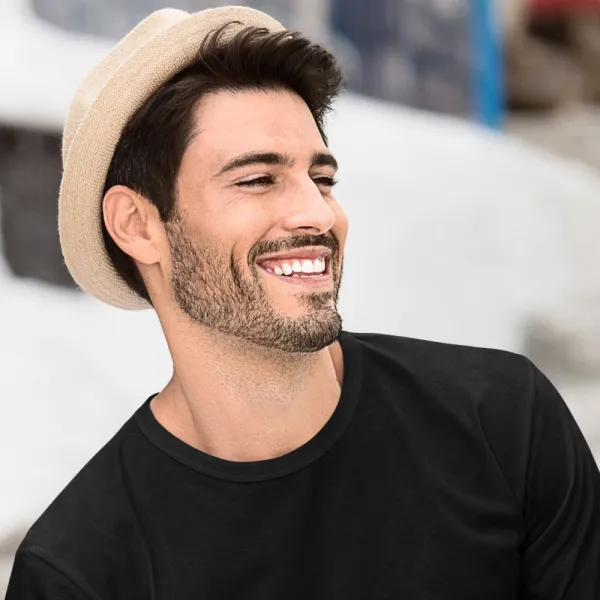 Langärmliges T-Shirt für Männer - Klassischer Rundhalsausschnitt