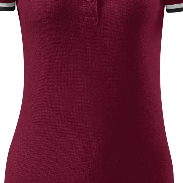 Damen Poloshirt mit Stehkragen - Sanft zulaufender Schnitt