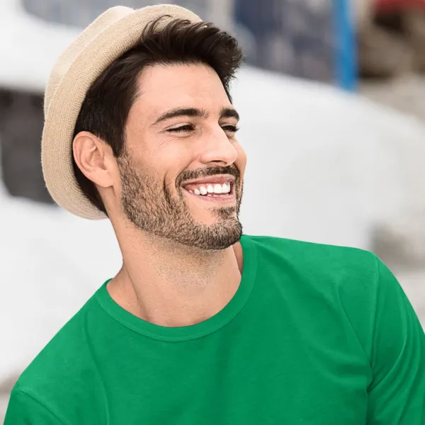 Langärmliges T-Shirt für Männer - Klassischer Rundhalsausschnitt