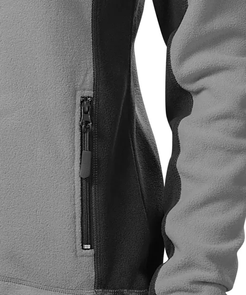 Damen Fleece-Kontrastjacke - Praktische Taschen mit Reißverschluss