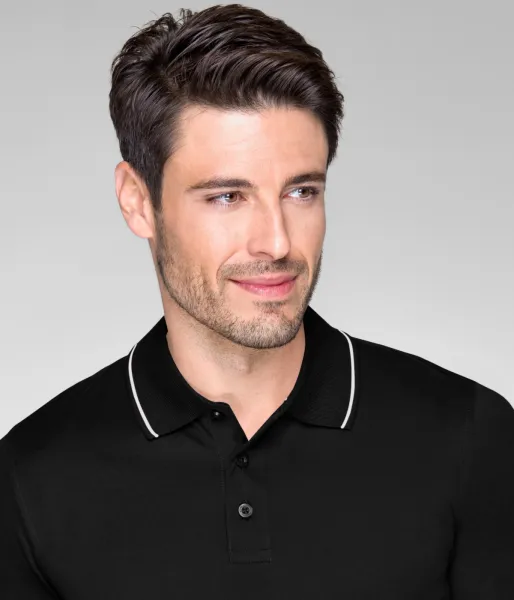 Elegantes mercerisiertes Poloshirt für Herren - 3-Knopf-Verschluss
