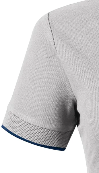 Damen-Poloshirt mit Bomberkragen - Kurzärmelig mit Kontraststreifen