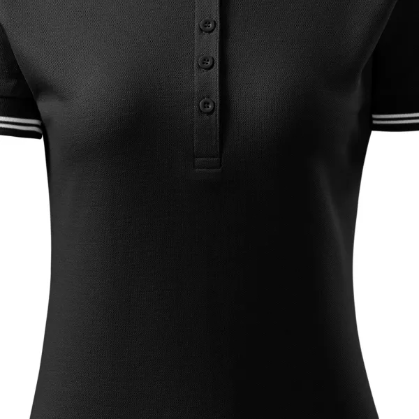 Kontrast-Poloshirt für Damen - Sanft verjüngter Schnitt
