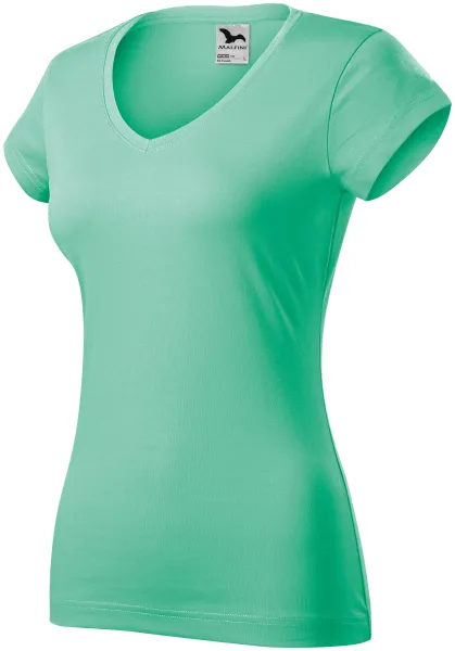 Slim Fit Damen T-Shirt mit V-Ausschnitt - Damen T-Shirt für jeden Tag