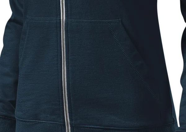 Kontrastfarbenes Damen-Sweatshirt mit Kapuze - Taschen im Känguru-Stil