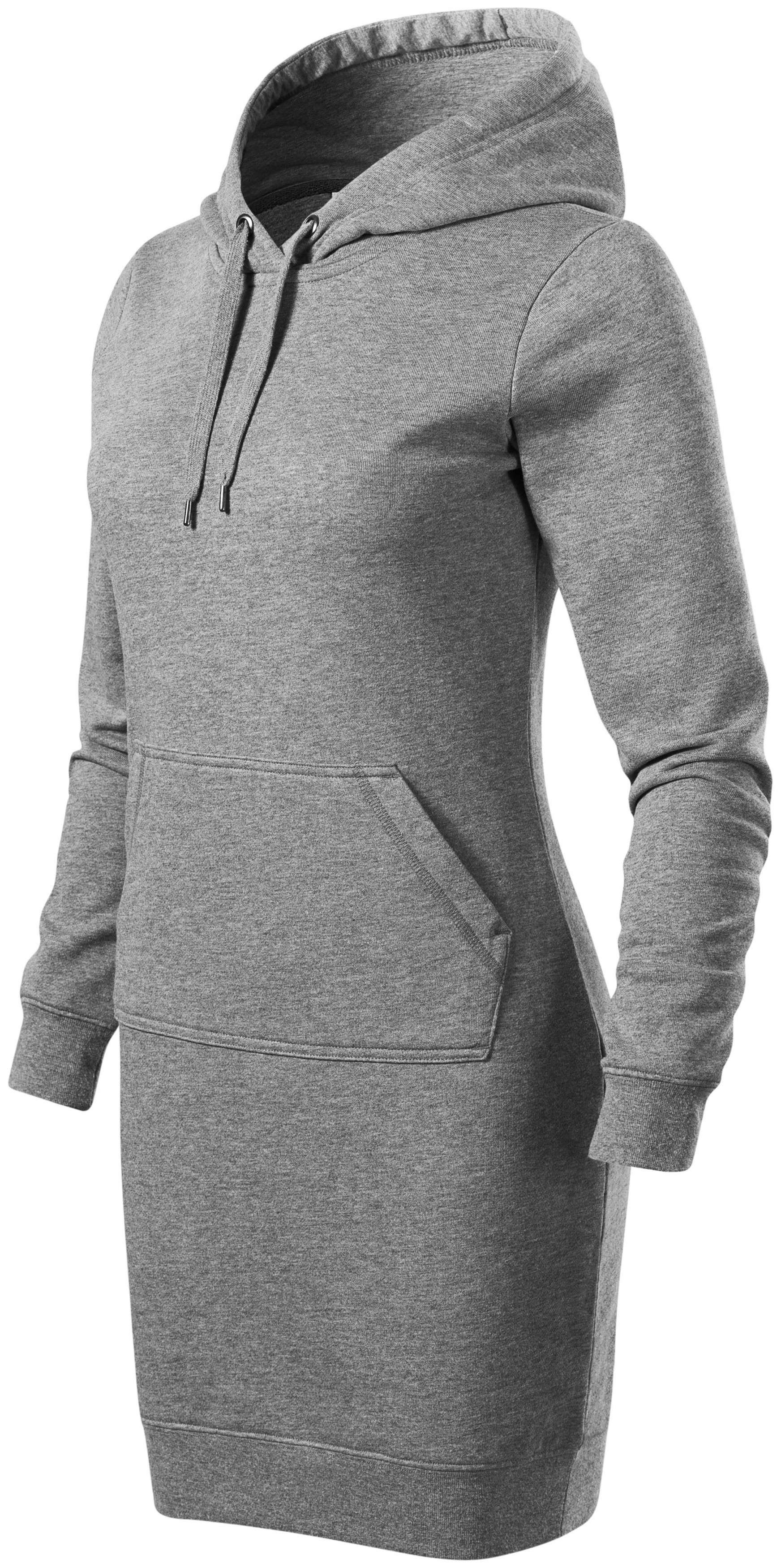 Sweatshirt-Kleid für Damen, dunkelgrauer Marmor, L